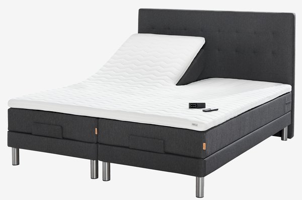 Elektrisch bed 180x200 GOLD E40 latex Grijs-40