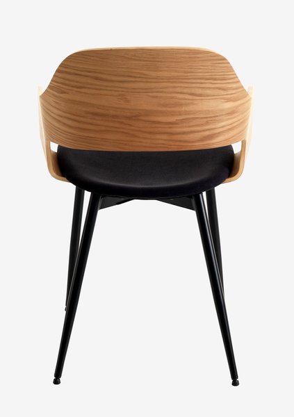 Кухненски стол HVIDOVRE цвят дъб/черно