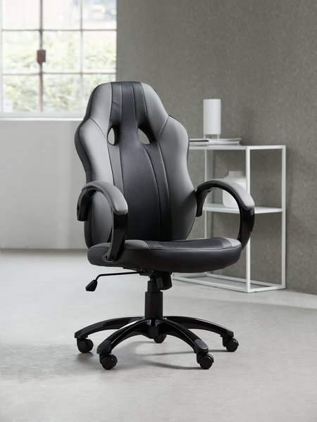 Cadeira gaming AGGESTRUP cinzento/malha preto