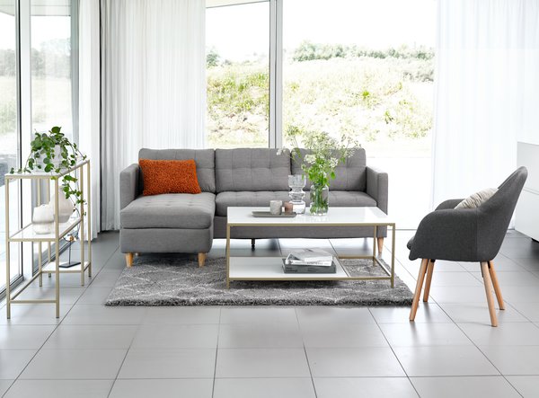 Chaise Longue in Tessuto per Esterno con Bracciolo Made in Italy