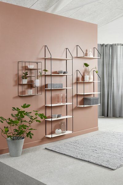 Wall shelf HEJLSMINDE 1 shelf black/natural