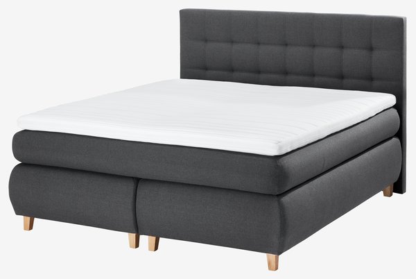 Boxspringbett 180x200cm ANDELVA GC45 grau-41 DZ