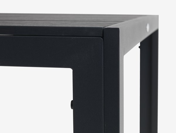 MADERUP L150 Tisch + 4 LOMMA Stuhl schwarz