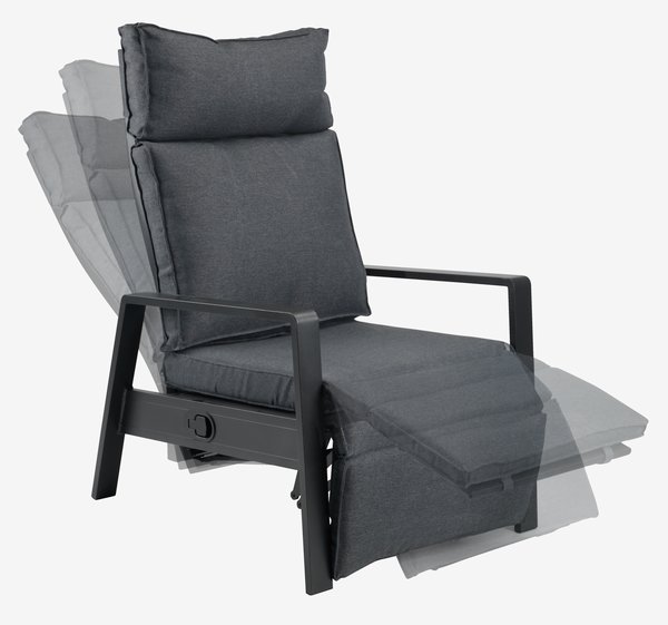 Fauteuil lounge VONGE noir