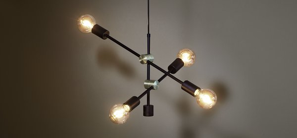 Lampe suspendue TORSTEIN l56xL40xH35cm noir