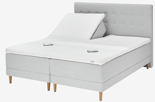 Elevationsseng 180x210cm DUNLOPILLO NEA E200 grå-32