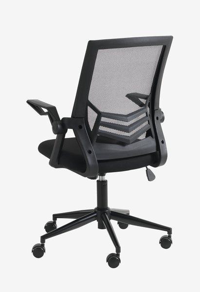 Kancelarijska stolica ASPERUP crna mreža/tkanina