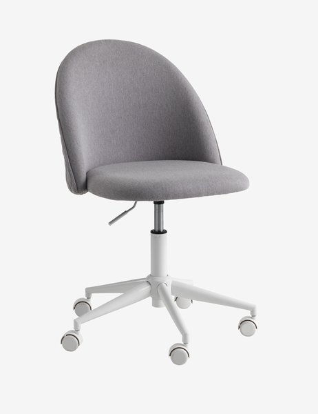 Silla de escritorio KOKKEDAL tela gris/blanco