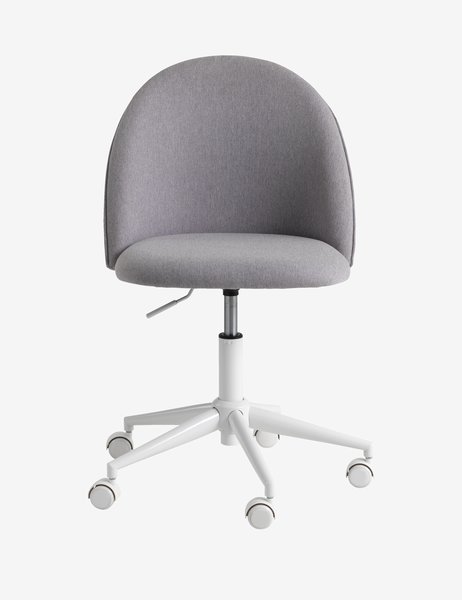 Καρέκλα γραφείου KOKKEDAL γκρι ύφασμα/λευκό