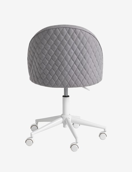 Silla de escritorio KOKKEDAL tela gris/blanco