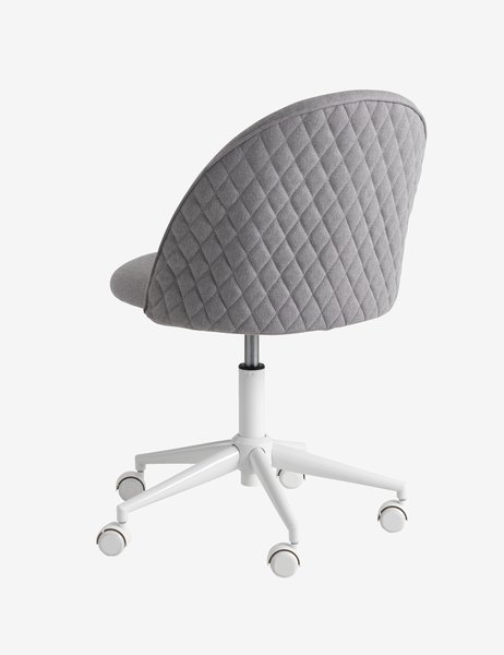 Židle k psacímu stolu KOKKEDAL šedý potah/bílá