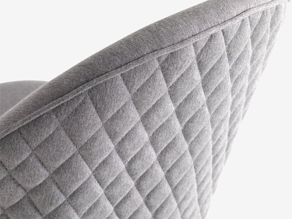 Silla de escritorio KOKKEDAL tela gris/blanco