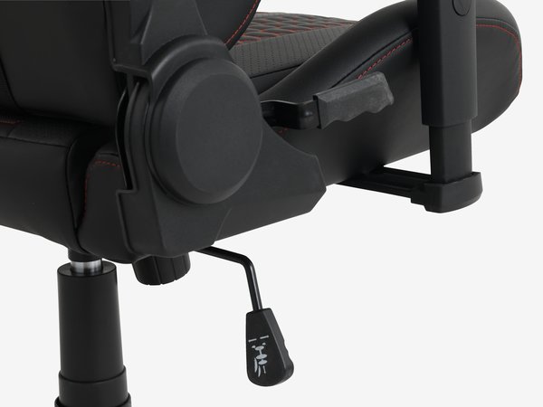 Cadeira gaming NIBE pele sintética preto/vermelho