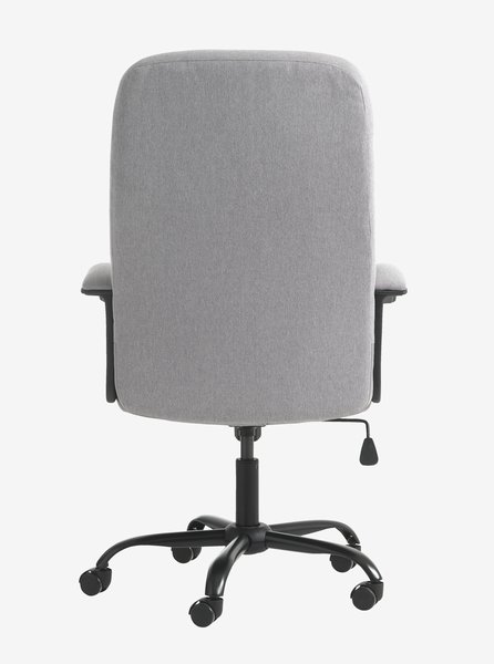Chaise de bureau SKODSBORG tissu gris/noir