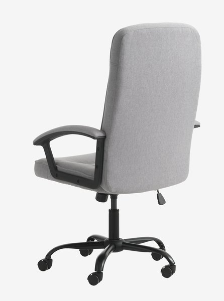 Chaise de bureau professionnelle SKODSBORG tissu gris/noir