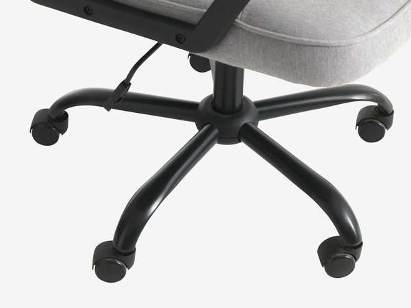 Chaise de bureau SKODSBORG tissu gris/noir