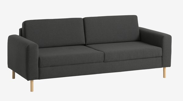 Sofa SVALBARD 3-seter mørk grå