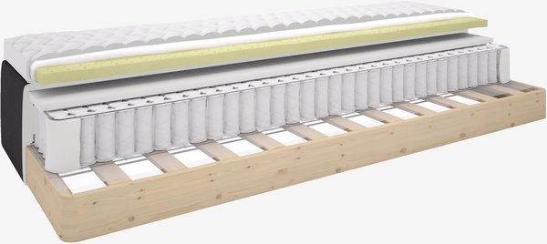 Resårbotten 90x200cm MJELLA GB10 grå-40 memory