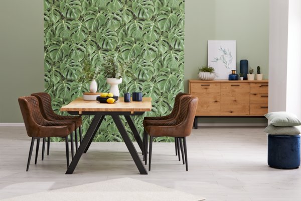 Esstisch SANDBY 100x160 eiche natur/schwarz