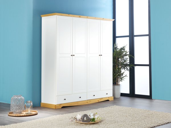 Armoire ROLD 203×216 blanc/pin