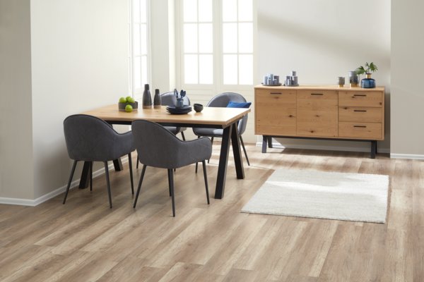 Esstisch SANDBY 100x160 eiche natur/schwarz