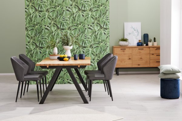 Esstisch SANDBY 100x160 eiche natur/schwarz