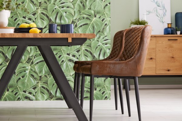 Esstisch SANDBY 100x160 eiche natur/schwarz