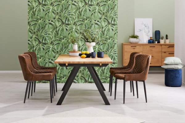 Esstisch SANDBY 100x160 eiche natur/schwarz