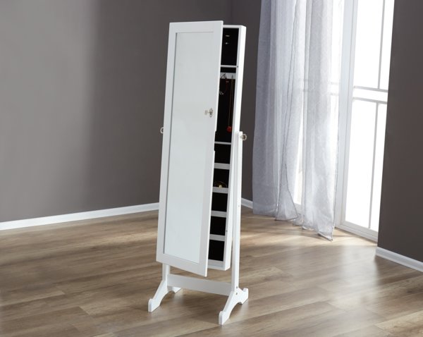 Espejo con armario MALLING con almacenaje 41x150 blanco