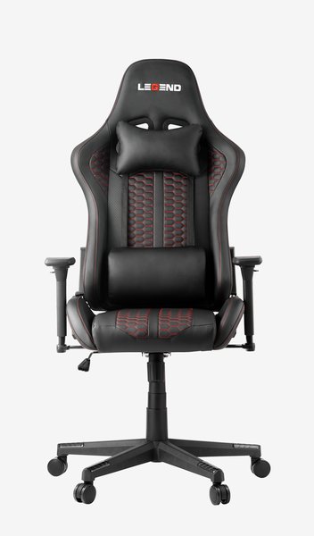 Gaming-Stuhl NIBE Kunstleder schwarz/rot