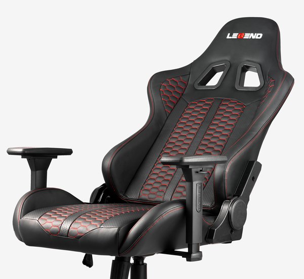 Gaming-Stuhl NIBE Kunstleder schwarz/rot