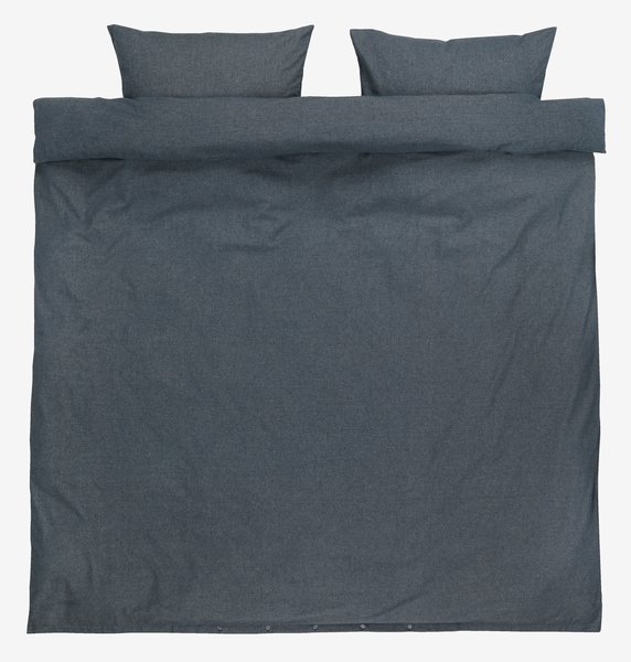 Sengesett RONJA flanell 200x220cm denimblå