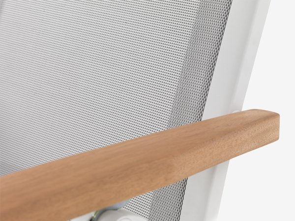 RAMTEN D75/126 stůl tvrdé dřevo + 4 SLITE židle bílá