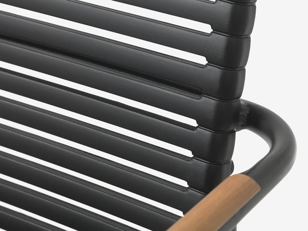 FAGERNES Ś110 stół szary + 4 NABE krzesło czarny
