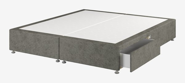 Divan base GOLD D10 2 Drawer King Grey-50