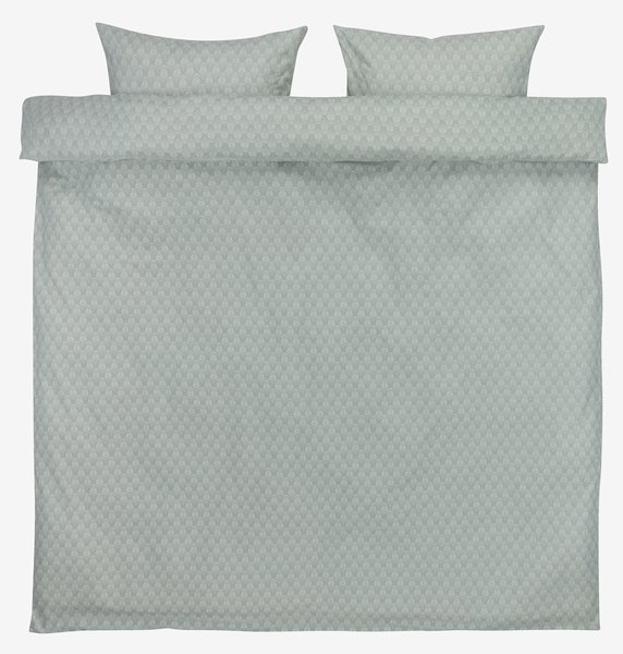 Duvet cover set MARCELA flannel King dusty green