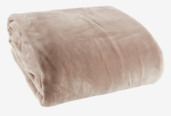 Plaid GULSKOLM 220x240 fleece taupe