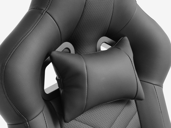Krzesło gamingowe HALLUM z podnóżkiem skóra ekologiczna