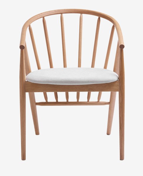 Cadeira de jantar ARNBORG carvalho/branco