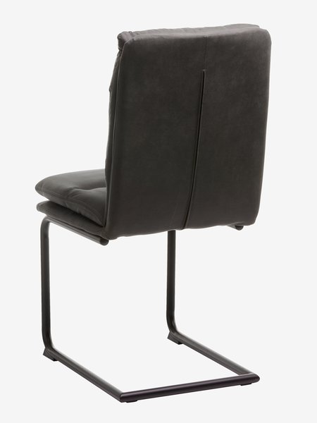 Jedálenská stolička ULSTRUP antracitový poťah/čierna