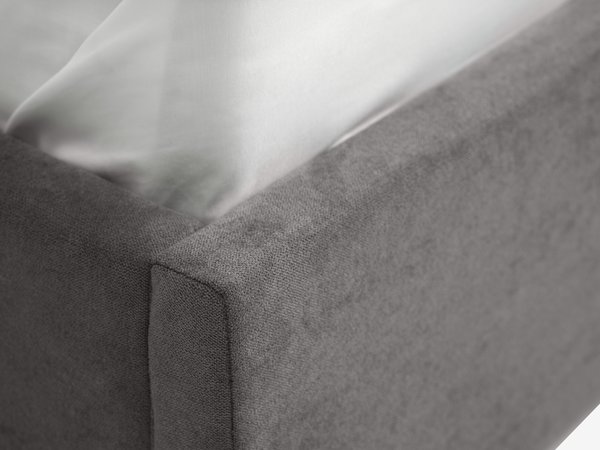 Letto con contenitore HASLEV 160x190 grigio scuro