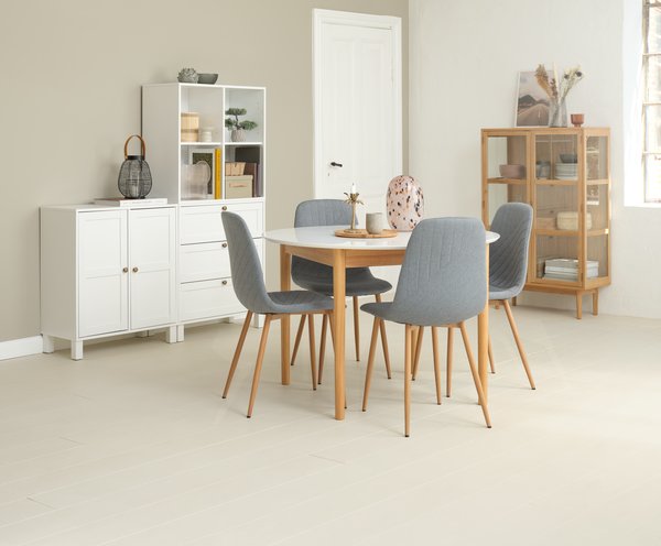 Vitrina VESTERBY niska 2 vrata natur hrast