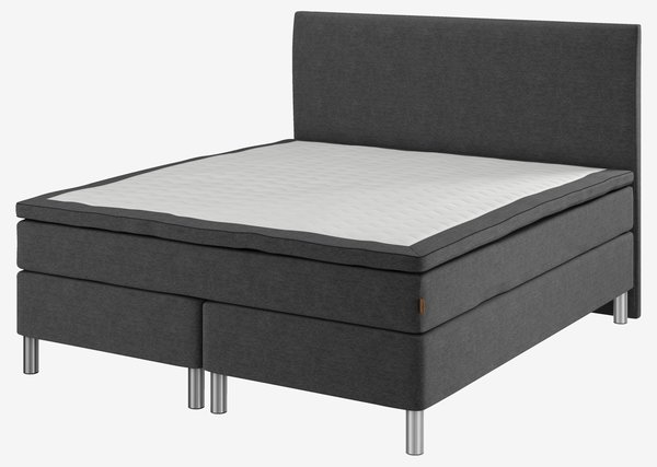 Kontinentalsäng 180x210cm SOKNA GC35 grå-40 PU