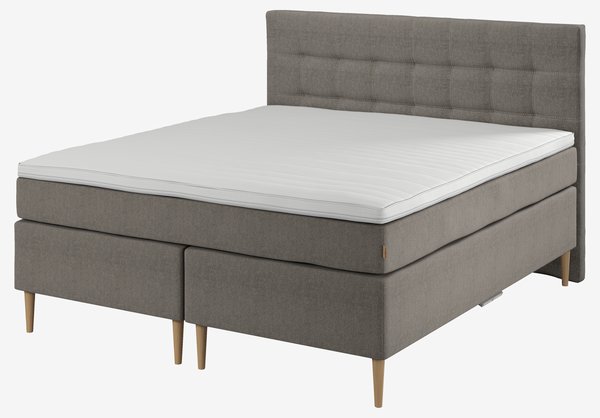 Boxspringbett 160x200cm ROGGA GC110 grau-21 DZ