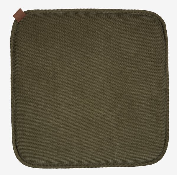 Stoelkussen LOMME 38x38x2 groen