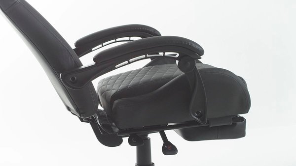 Chaise gaming HALLUM a/support jambes noir