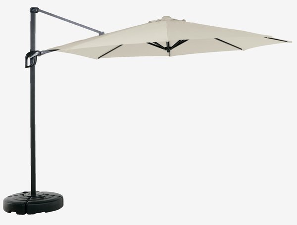 Κρεμαστή ομπρέλα ηλίου TRONDHEIM Ø300 υπόλευκο