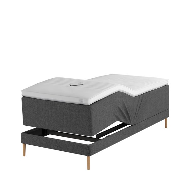 Elevationsseng 90x200cm DUNLOPILLO OSA E300 grå-54