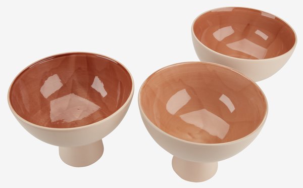 Bowl CHRIS D21xH16cm beige/terracotta