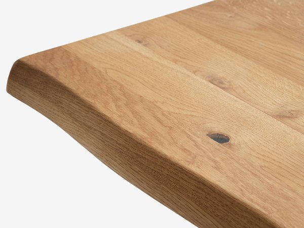 Tafel ROSKILDE/ROSLEV 95x200 naturel eik/zwart